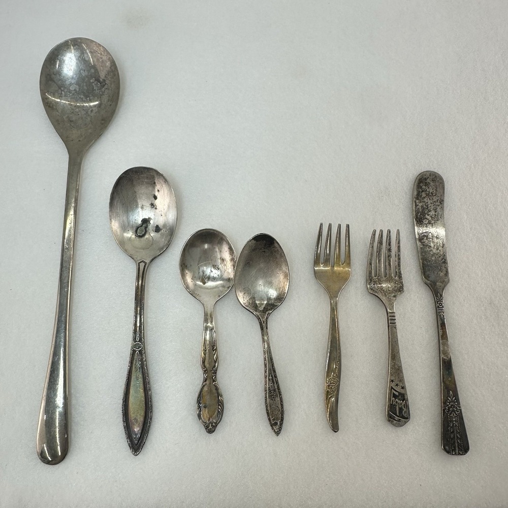 Vintage Silverplate Flatware Lot Rogers & Bro International Silver 7 Pieces